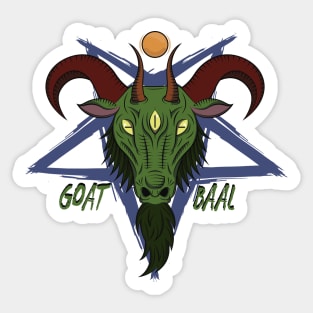 Goat Baal (Green Version) Sticker